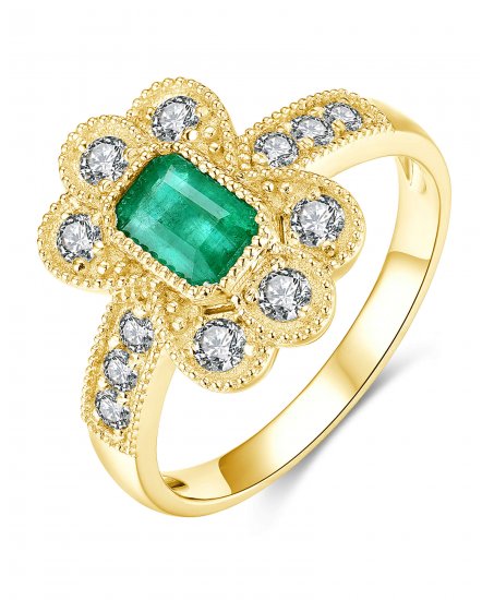 EMERALD CUT DIAMOND RING (TR4210)